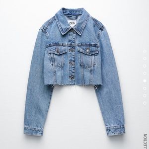 Zara Denim Cropped Jacket